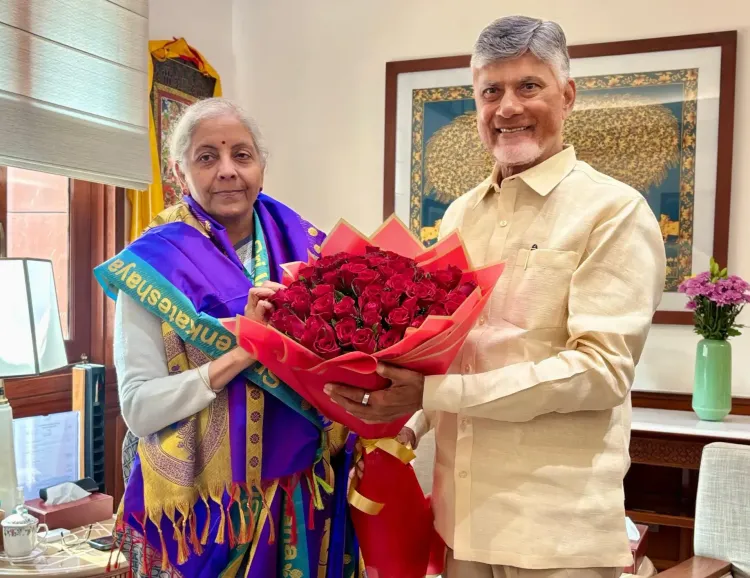 What support did Andhra CM Naidu seek from FM Sitharaman?
