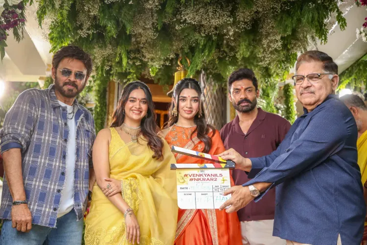 Venkatesh-Kalyan Ram film #VenkyAnil5 launched; Keerthy Suresh, Krithi Shetty join cast