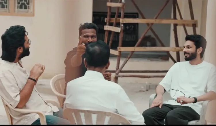 Anirudh visits 'Arasan' set, chats with Simbu and Vetrimaran
