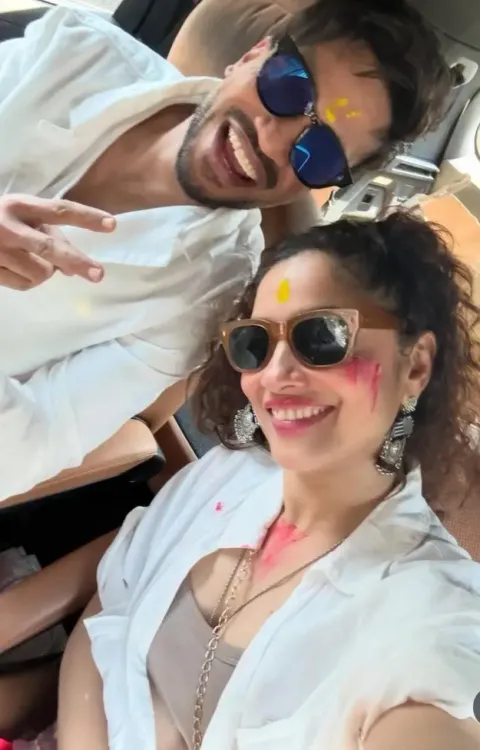 Ankita Lokhande Celebrates Holi with Memories of Sushant Singh Rajput's Song