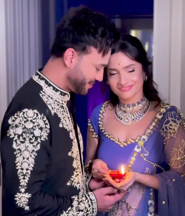 Did Ankita Lokhande Channel Aishwarya Rai Bachchan's Look at a Diwali Bash?