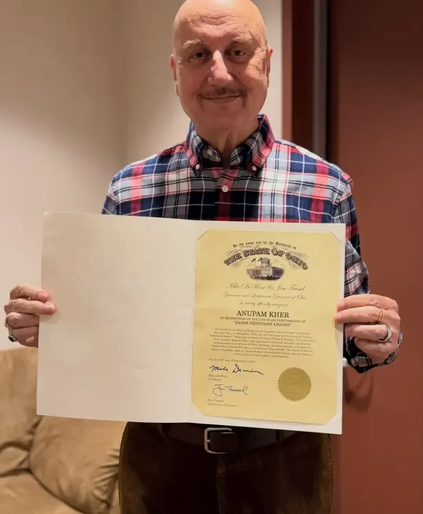 Anupam Kher honoured by Ohio with proclamation for 40-year cinema journey