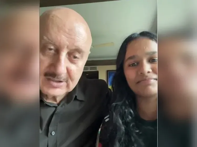 Anupam Kher surprises Satish Kaushik's daughter Vanshika on her birthday