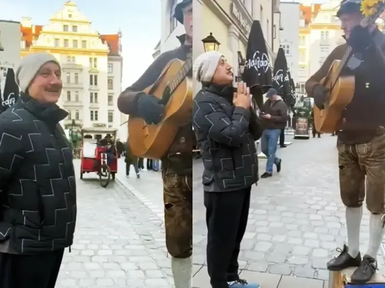 Anupam Kher's Comedic Singing Experience with a Street Artist in Munich
