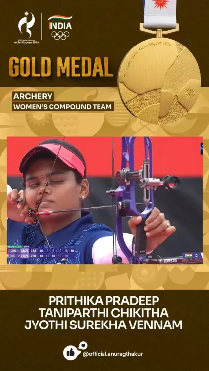 Anurag Thakur hails India's archery gold at Asian Games 2026
