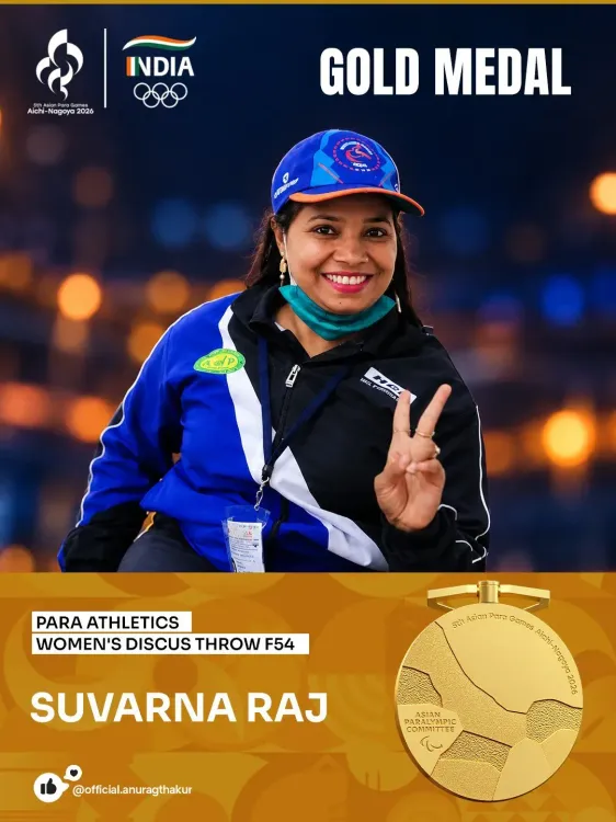Anurag Thakur Hails Suvarna Raj's Gold in Para Discus Throw