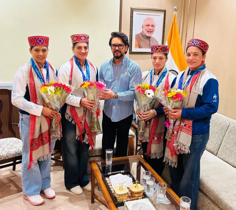 Anurag Thakur Honours Himachal's Asian Games Kabaddi Gold Winners