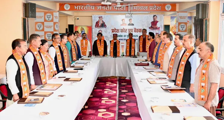 Anurag Thakur Joins BJP Himachal Core Group Meet in Shimla