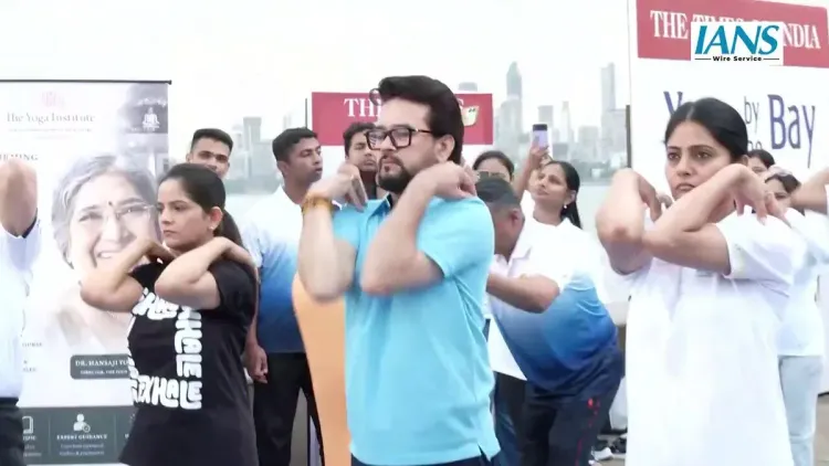 Anurag Thakur Marks 12th Yoga Day in Mumbai