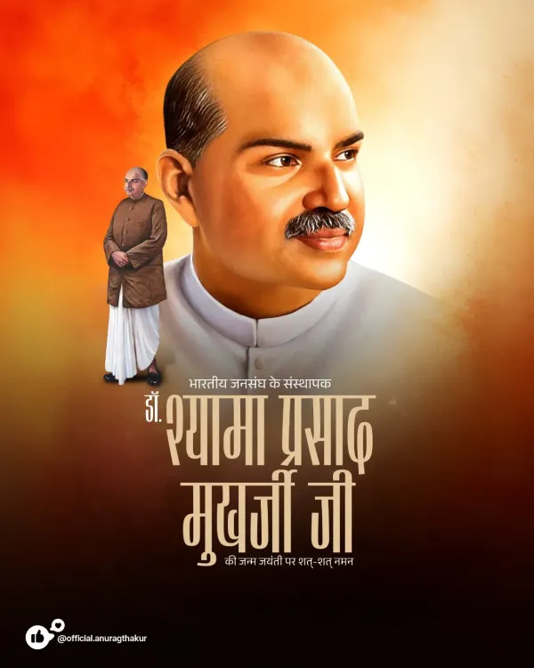 Anurag Thakur Pays Tribute on Mukherjee's 125th Birth Anniversary