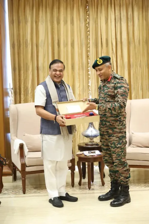 Army's 4 Corps GOC calls on CM Himanta at Lok Sewa Bhawan