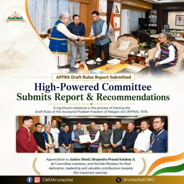 Arunachal CMO: APFRA 1978 Rules Panel Submits Report