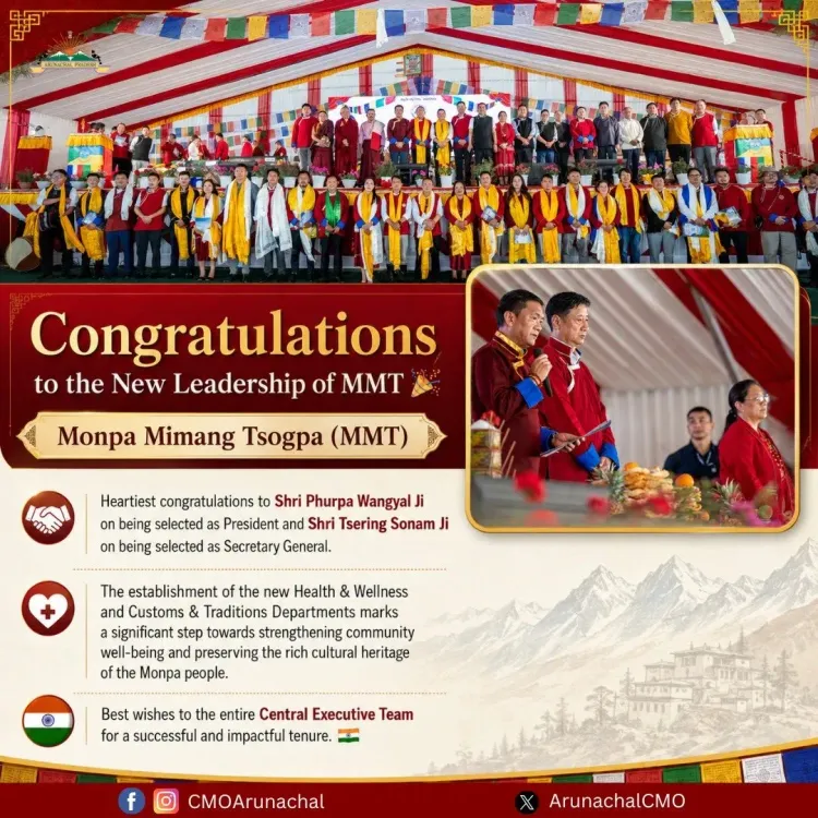 Arunachal CMO Congratulates New MMT Leadership