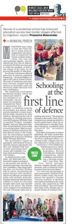 Arunachal CMO highlights frontier schools as first line of defence