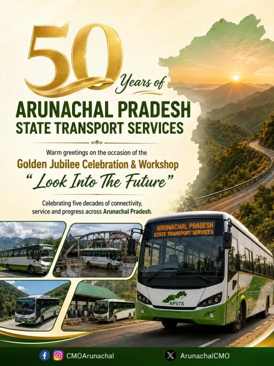 Arunachal CMO Marks 50 Years of APSTS Bus Services