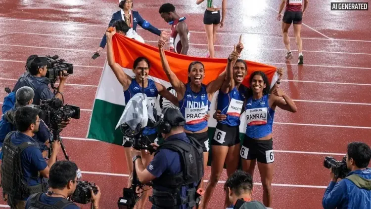 एशियन गेम्स 2026: विथ्या रामराज की हैट्रिक, 4x400 मीटर रिले में भारत ने जीता गोल्ड