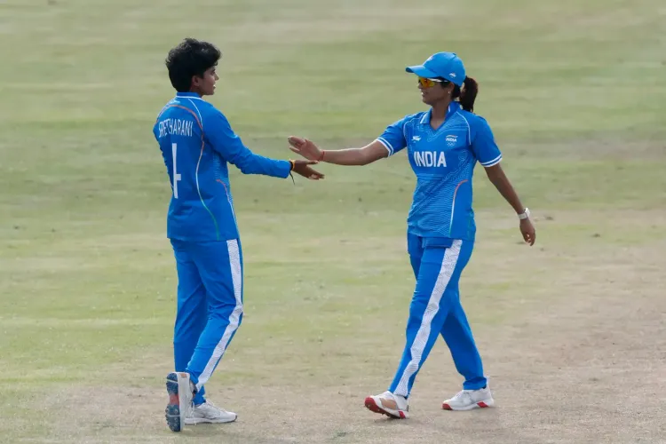 Charani's 4-10 bowls Japan out for 57 as India cruise into Asian Games SF