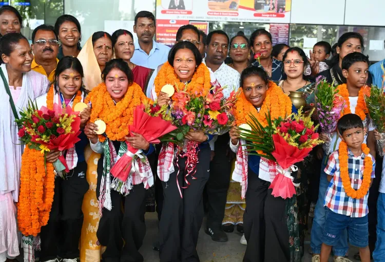 India women's hockey gold: Jharkhand quartet gets hero's welcome at Ranchi airport