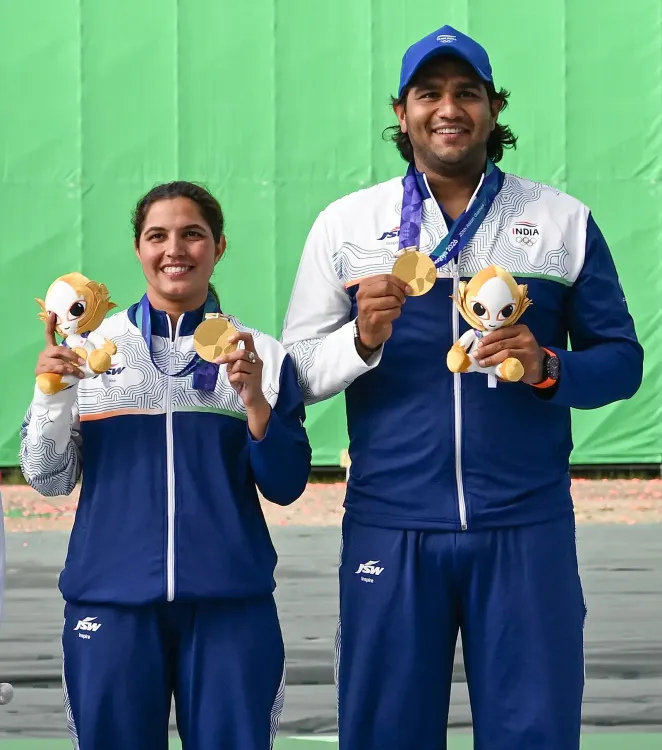 Kynan Chenai and Neeru Dhanda win Asian Games mixed trap gold, set Asian record