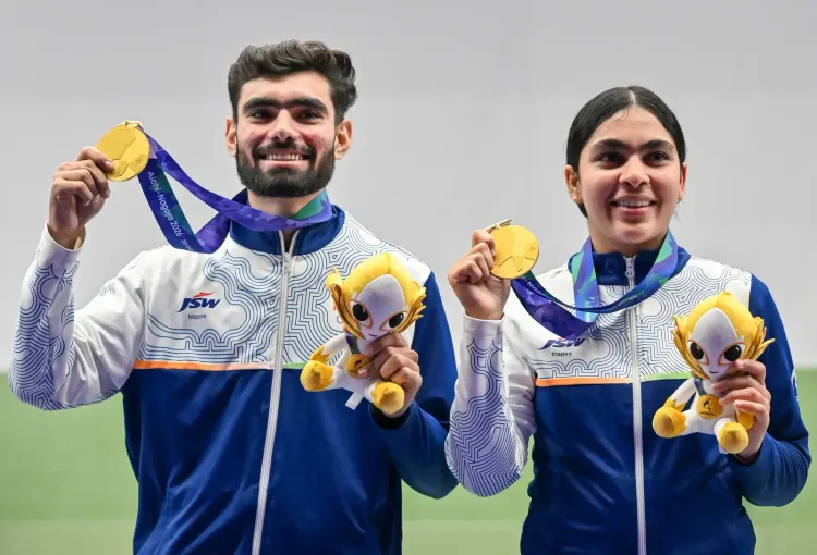 Asian Games: Suruchi, Kamaljeet win 10m Air Pistol Mixed Team gold with Asian record