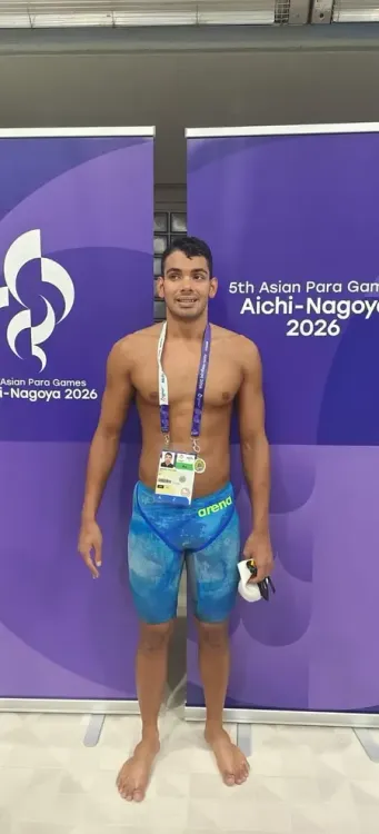 एशियन पैरा गेम्स 2026: हिमांशु नंदन ने 400 मीटर फ्रीस्टाइल एस11 में जीता ब्रॉन्ज मेडल