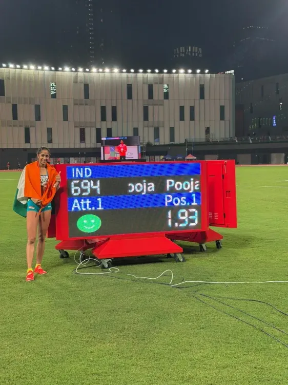 Pooja breaks national high jump record with 1.93m gold at Asian U20 Athletics