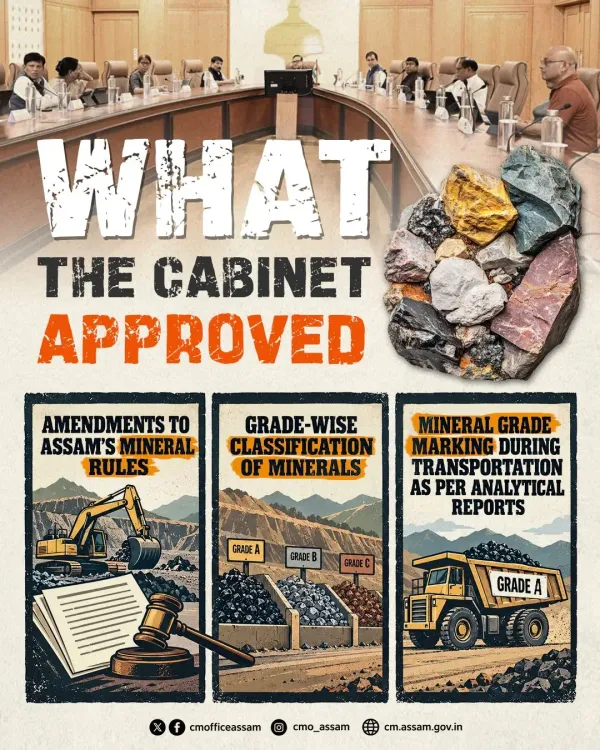 Assam Cabinet Clears Mineral Rules Amendment for Iron Ore, Limestone