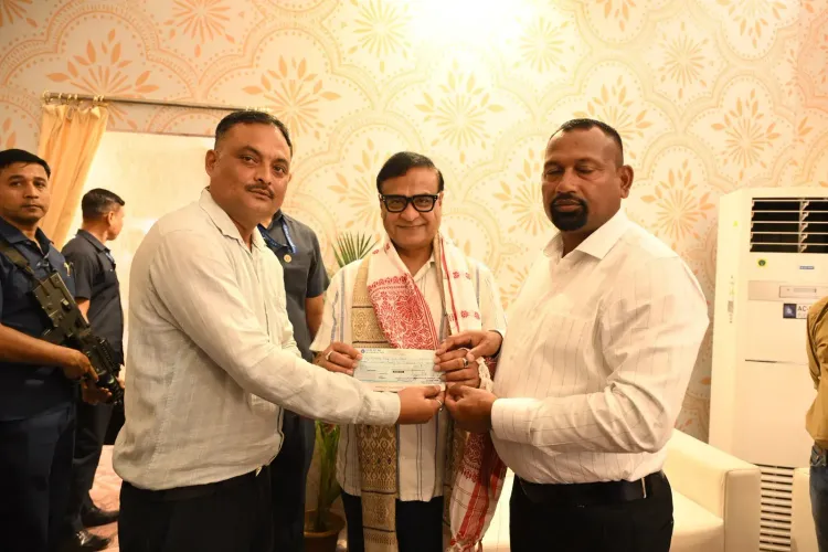 Assam CM Himanta receives ₹3.72 lakh cheque from ASTC Employees' Union