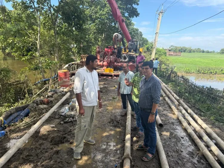 Assam CM Office: Pumping ops underway on Dorika River