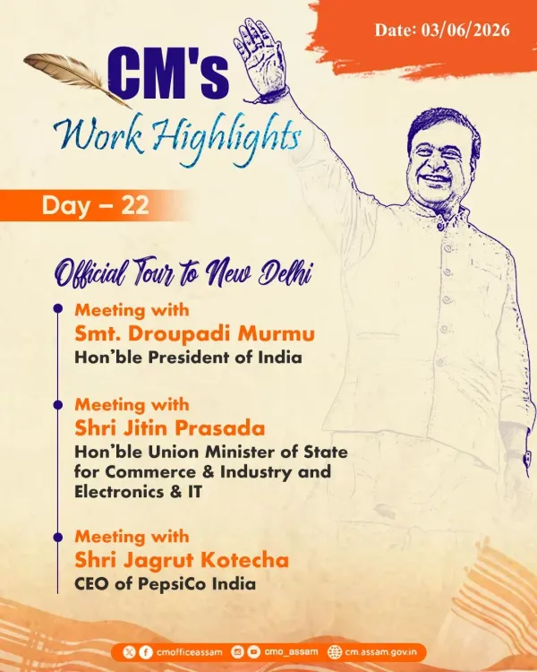 Assam CMO Posts Day 22 Highlights of CM Himanta's Engagements