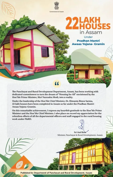 Assam completes 22 lakh PMAY-G pucca houses: CM Office