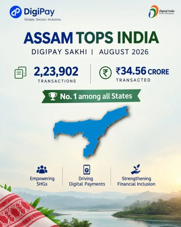 Assam leads nation in DigiPay Sakhi with 2.23L transactions