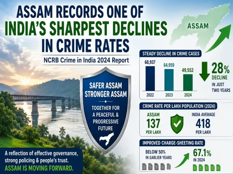 Assam crime rate drops 28% in 2 years: NCRB 2024 report