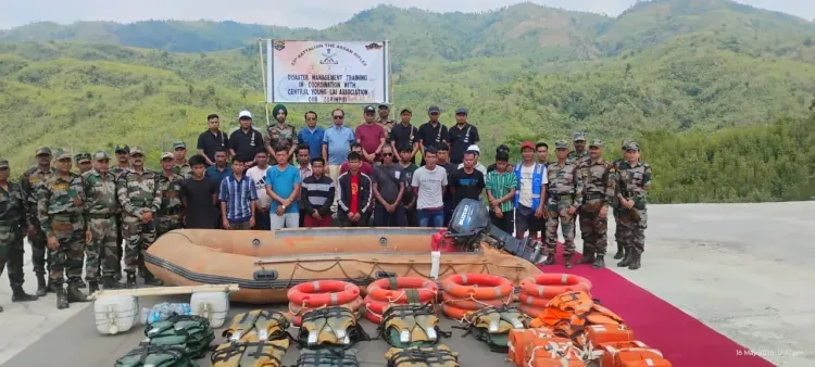 Assam Rifles, Army hold joint flood relief drills in Tripura, Mizoram