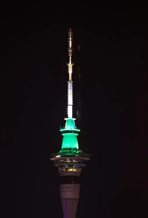 Auckland Sky Tower lit in tricolour as Modi begins historic NZ visit