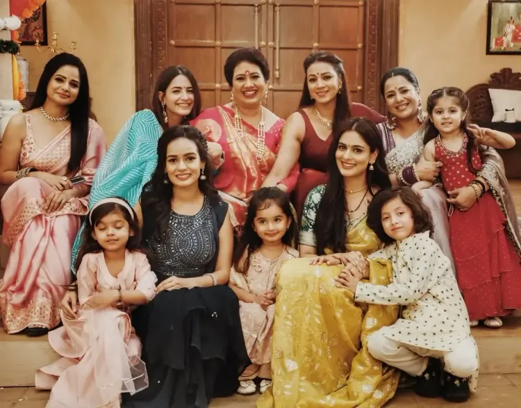 Barkha Bisht Celebrates Family Moments on Kyunki Saas Bhi Kabhi Bahu Thi 2 Set