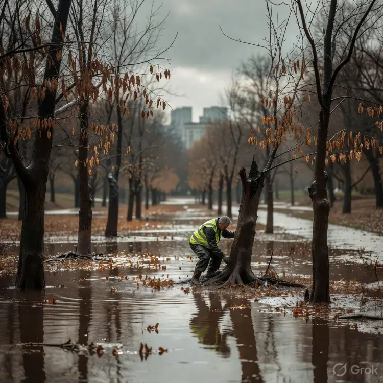 Beijing park trees die en masse as groundwater rebound floods roots