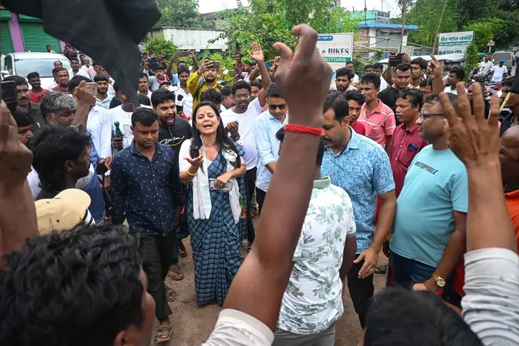 Mahua Moitra faces black-flag protests in Nadia's Chapra, BJP blamed