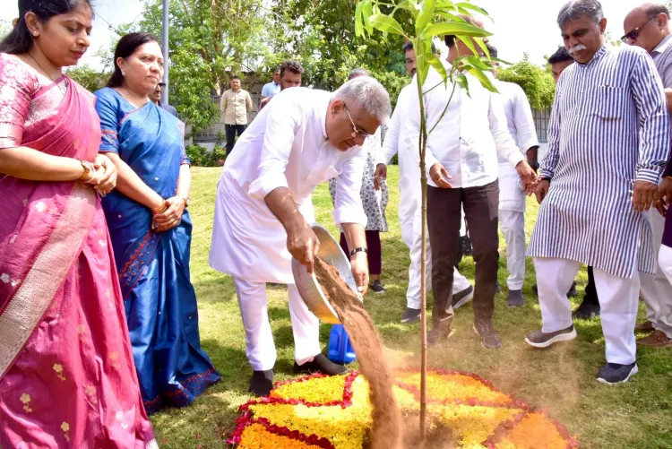 Bhupender Yadav visits Pethapur Talab, plants sapling under Ek Ped Maa Ke Naam