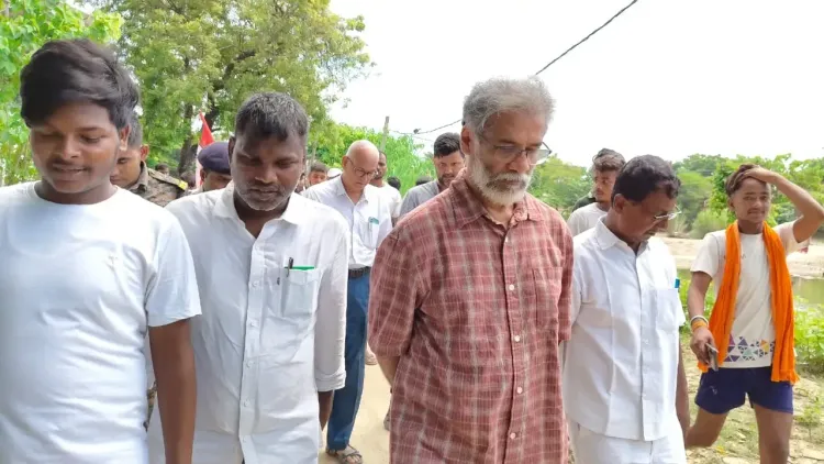 क्या बिहार के भोजपुर में भाकपा (माले) के महासचिव ने बाढ़ और कटाव के क्षेत्रों का जायजा लिया?