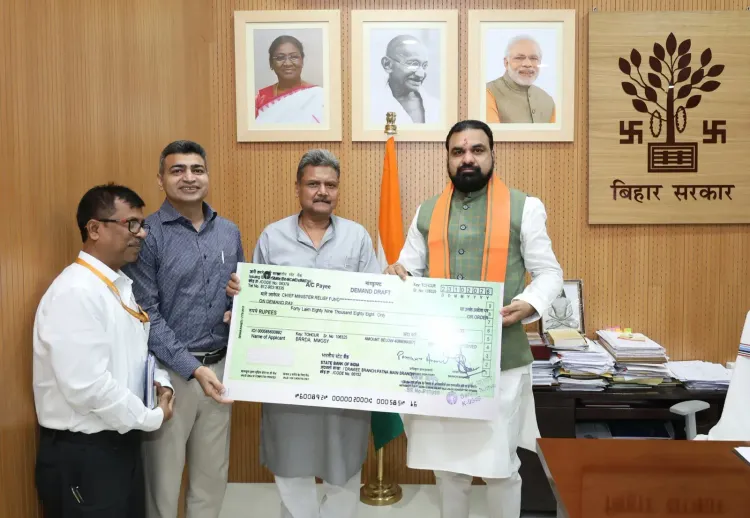 Bihar CM Relief Fund Gets Rs 40.89 Lakh from Rural Works Dept