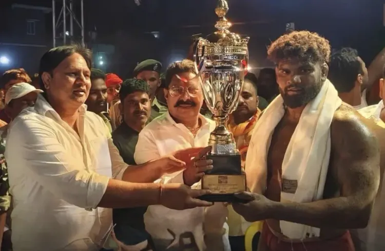 Indian Wrestler Jonty Gurjar Triumphs Over Iranian Rival at Mahadangal Tournament