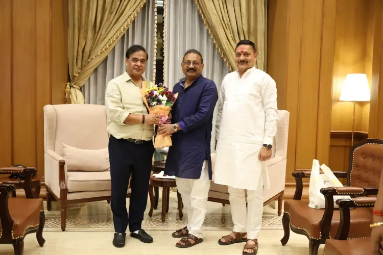 Bihar Minister Ashok Choudhary calls on CM Himanta in Dispur