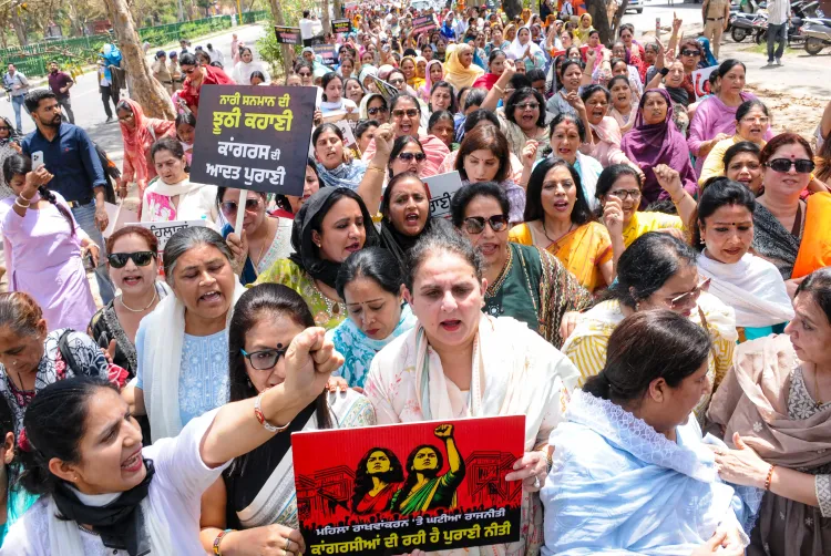 BJP Women March in Chandigarh for 33% Women Quota Law