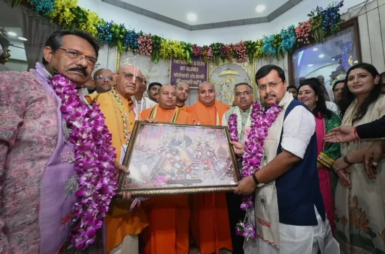 BJP chief Nitin Nabin offers prayers at Delhi ISKCON temple on Janmashtami