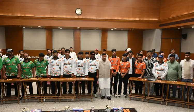 BJP chief Nitin Nabin meets visually impaired cricketers ahead of Atal T-20 Cup