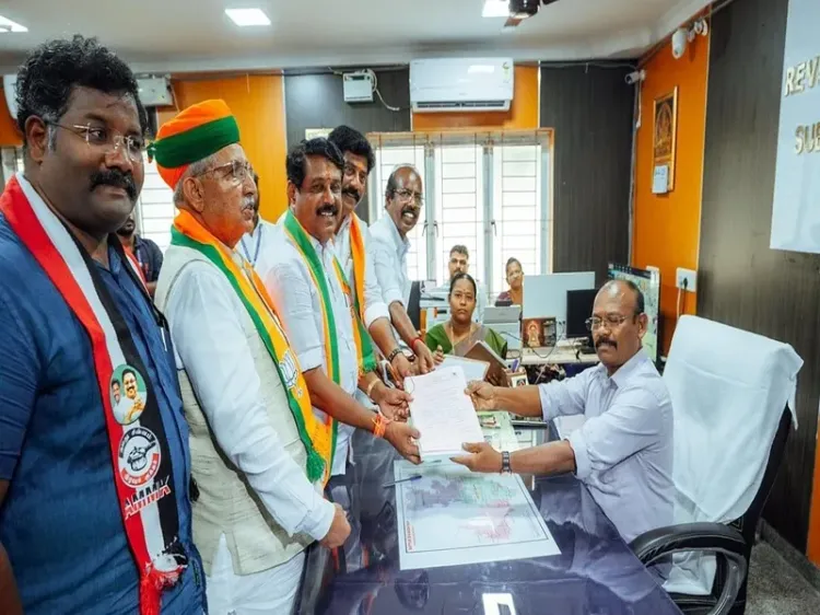 BJP Leaders Submit Nominations Across Tamil Nadu on Election's Final Day