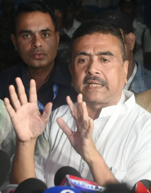 Suvendu Adhikari leads Bhabanipur by 1,558 votes against Mamata in WB polls