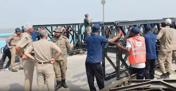 BRO begins Bailey bridge work at Vikramshila Setu collapse site in Bhagalpur