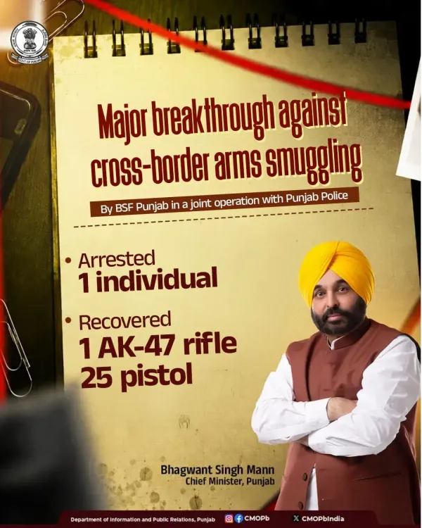 BSF, Punjab Police seize 26 arms in joint op: DGP
